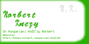 norbert knezy business card